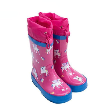 Bottes de pluie tendances licorne roses