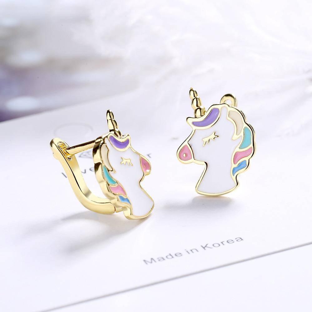 Boucles d'Oreilles Licorne<br> Fantaisie - Une Licorne