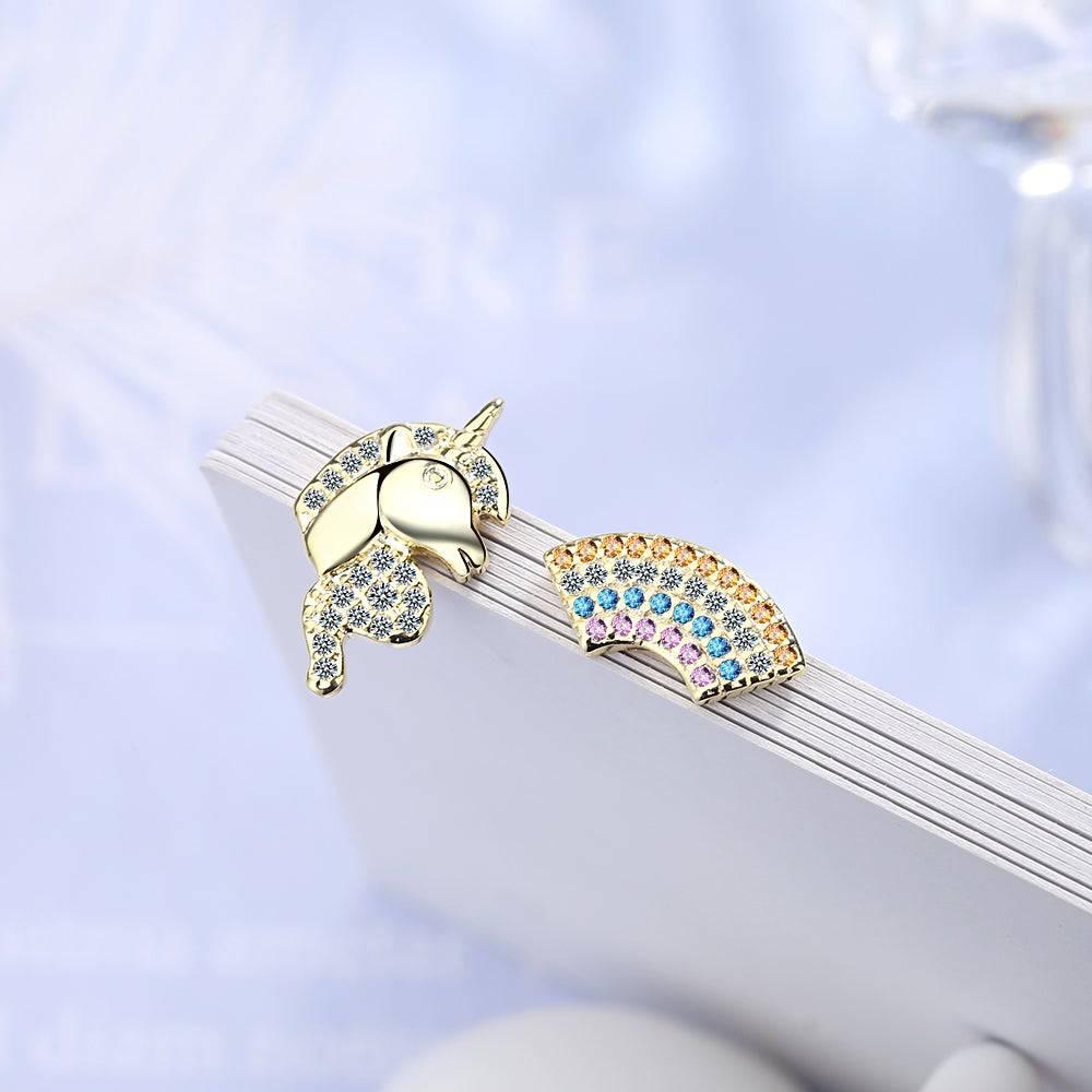 Boucles d'Oreilles Licorne Femme Asymétrique - Licorne