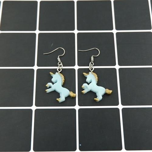 Boucles d'Oreilles Licorne<br> 3D Résine - Une Licorne