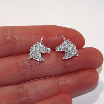 Boucles d'Oreilles Licorne<br> Acier Femme - Une Licorne