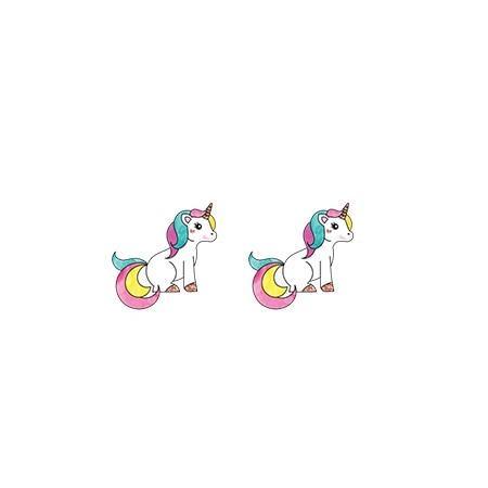 Boucles d'Oreilles Licorne<br> Assise - Une Licorne