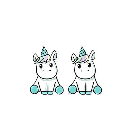 Boucles d'Oreilles Licorne<br> Assise - Une Licorne