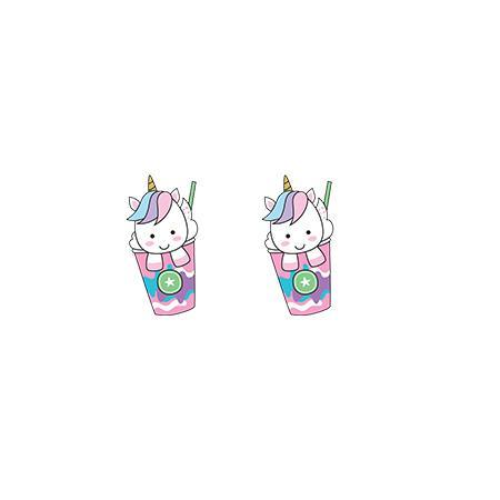 Boucles d'Oreilles Licorne<br> Boisson - Une Licorne