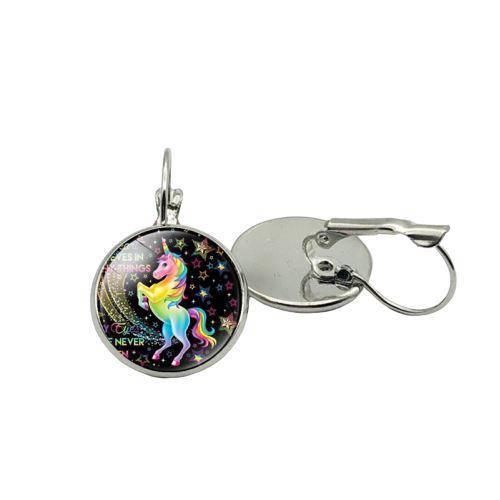 Boucles d'Oreilles Licorne<br> Dans la Nuit - Une Licorne
