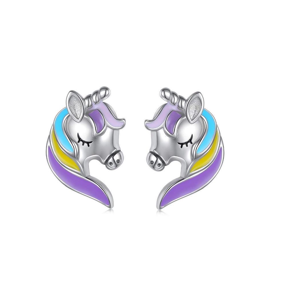 Boucles d'Oreilles Licorne<br> Dormeuse - Une Licorne