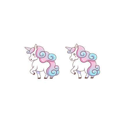 Boucles d'Oreilles Licorne<br> Pastel - Une Licorne
