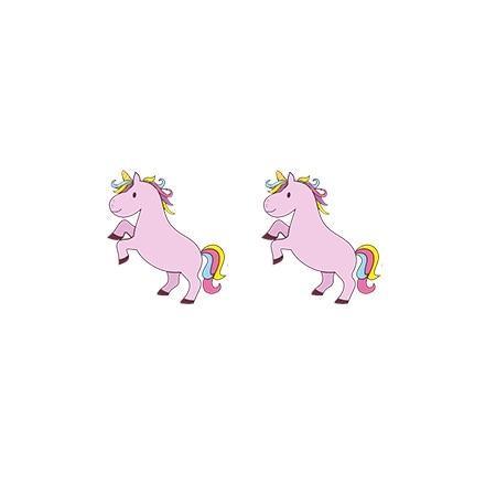 Boucles d'Oreilles Licorne<br> Rose - Une Licorne
