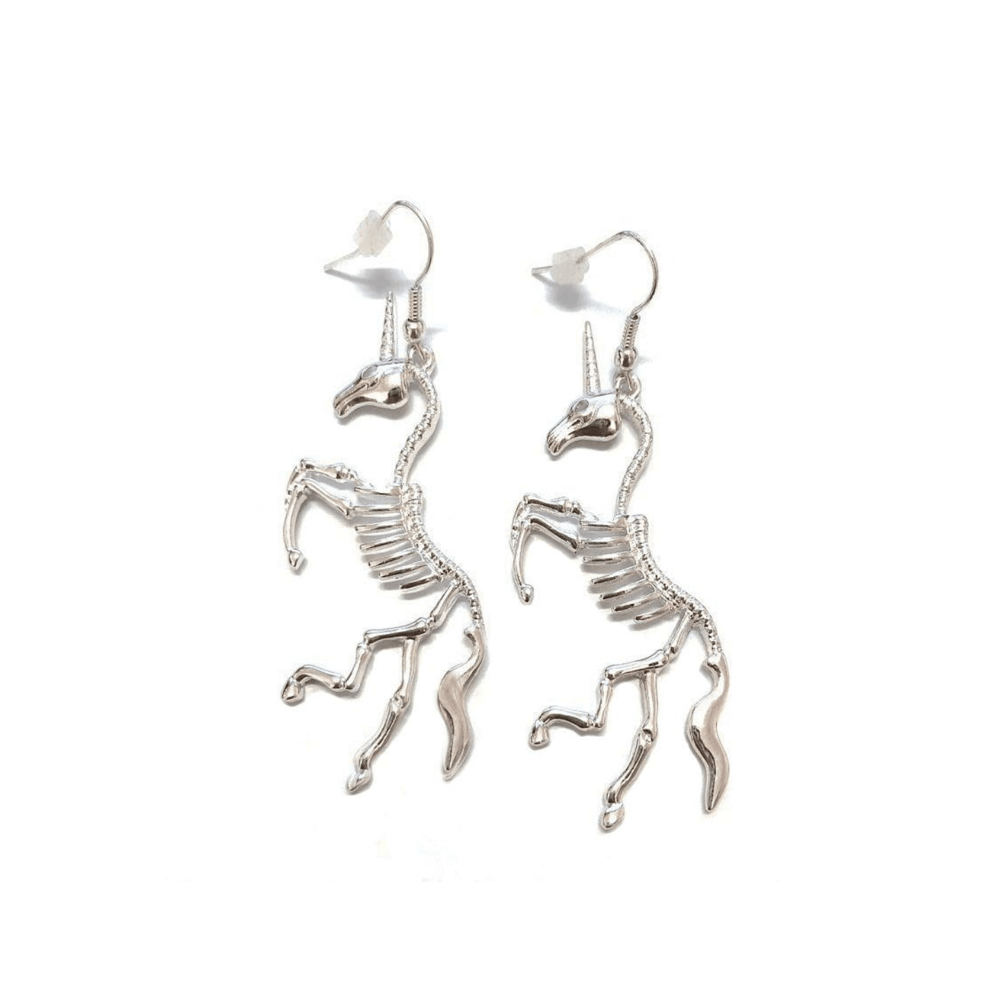 Boucles d'Oreilles Licorne<br> Squelette - Une Licorne