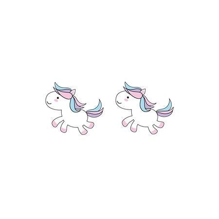Boucles d'Oreilles Licorne<br> Volante - Une Licorne