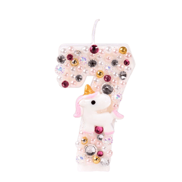 Bougie licorne anniversaire chiffre