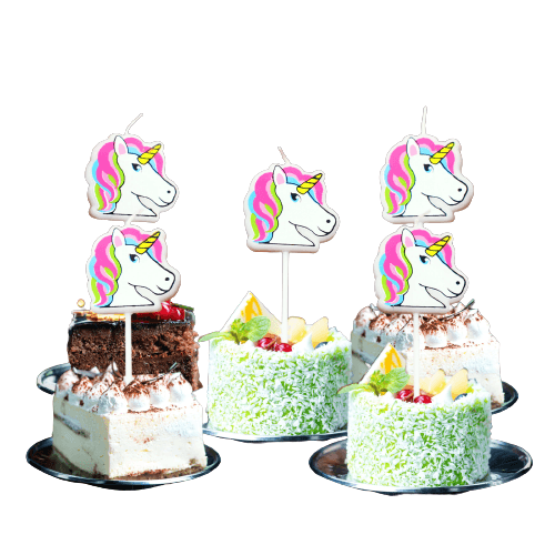 Bougies anniversaire licorne festif