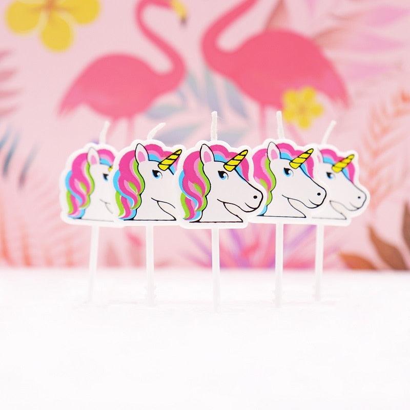 Bougies anniversaire licorne festif - Licorne