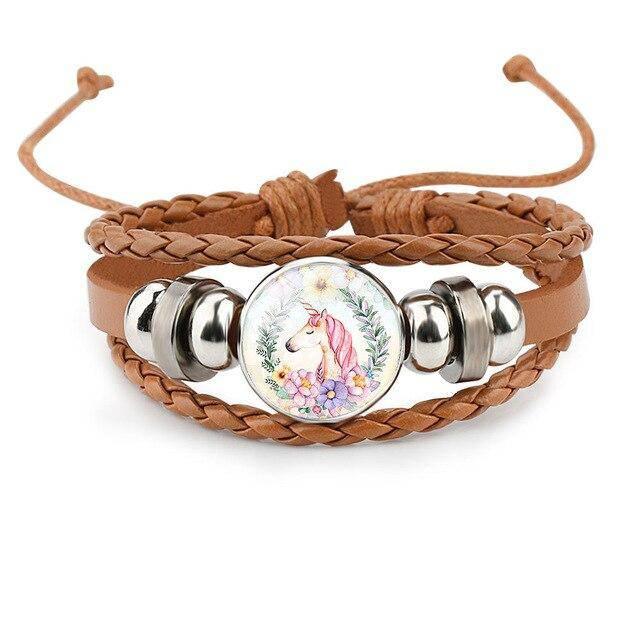 Bracelet Licorne Enfant Tressé - Une Licorne