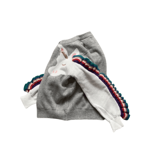 Cardigan Licorne Manches 3D - Une Licorne