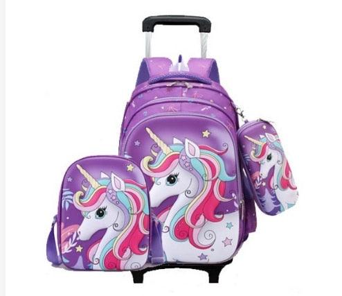 Cartable roulette licorne 3 en 1 - Licorne