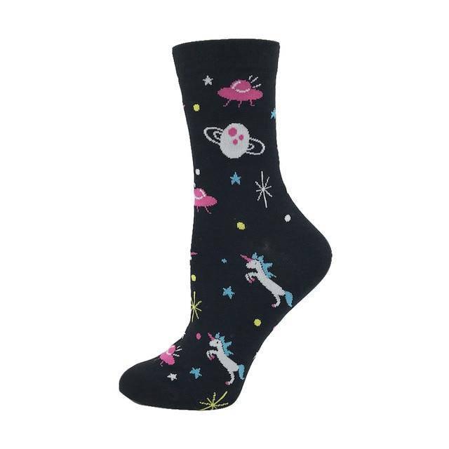 Chaussettes Licorne Femme Noires - Une Licorne