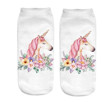 Chaussettes Licorne Fille Blanches