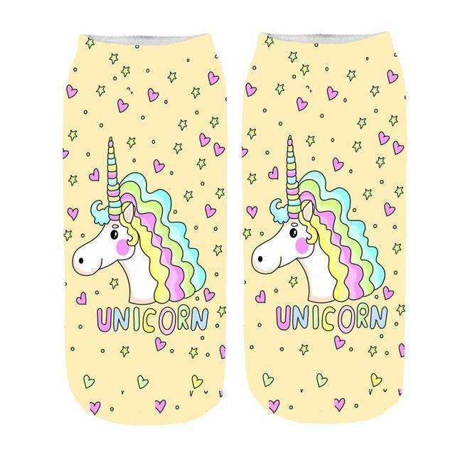 Chaussettes Licorne Jaunes - Une Licorne