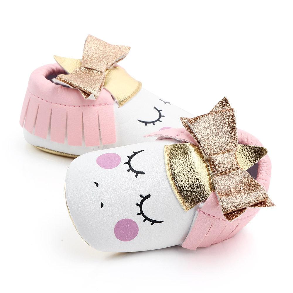 Chaussons Cuir Bébé Licorne - Licorne