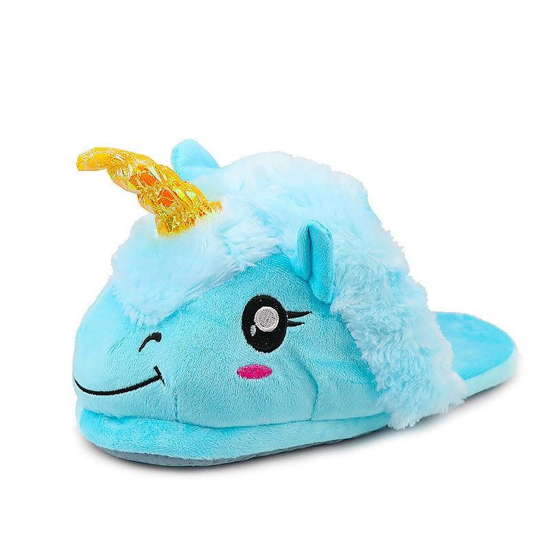 Chaussons licorne enfants & adultes turquoises