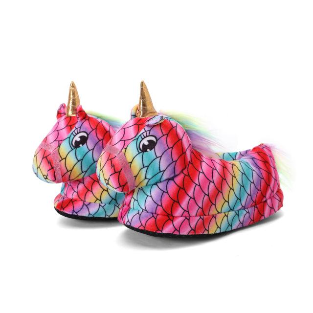 Chaussons licorne rembourrés