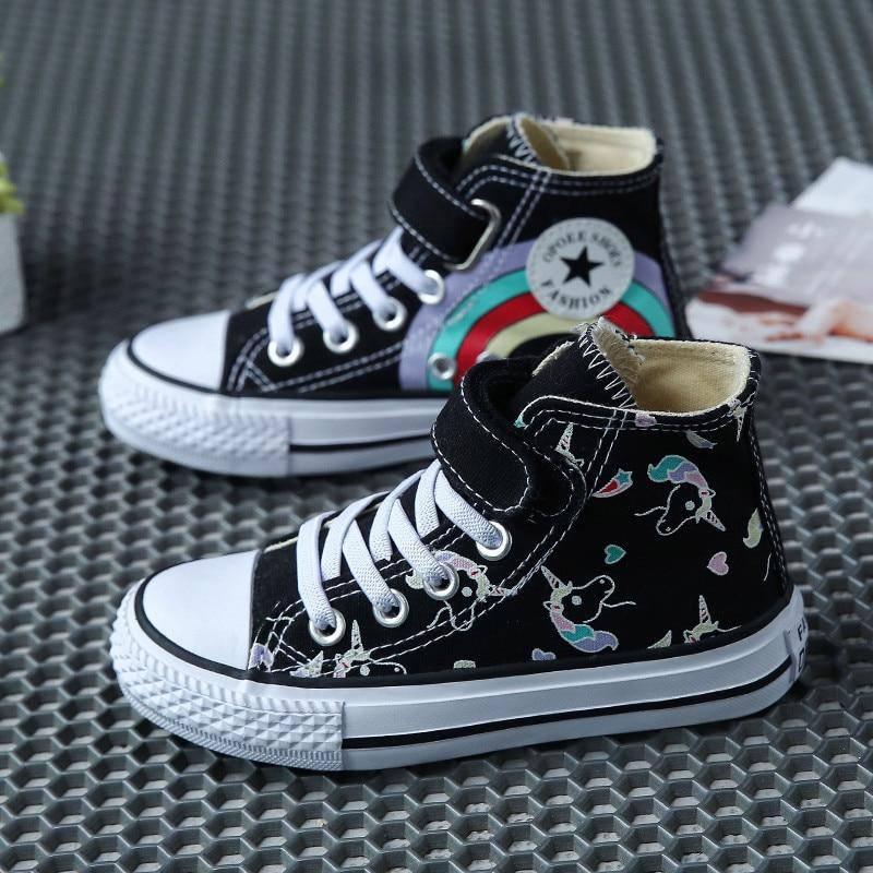 Chaussures Licorne<br> Haute type Converse - Une Licorne
