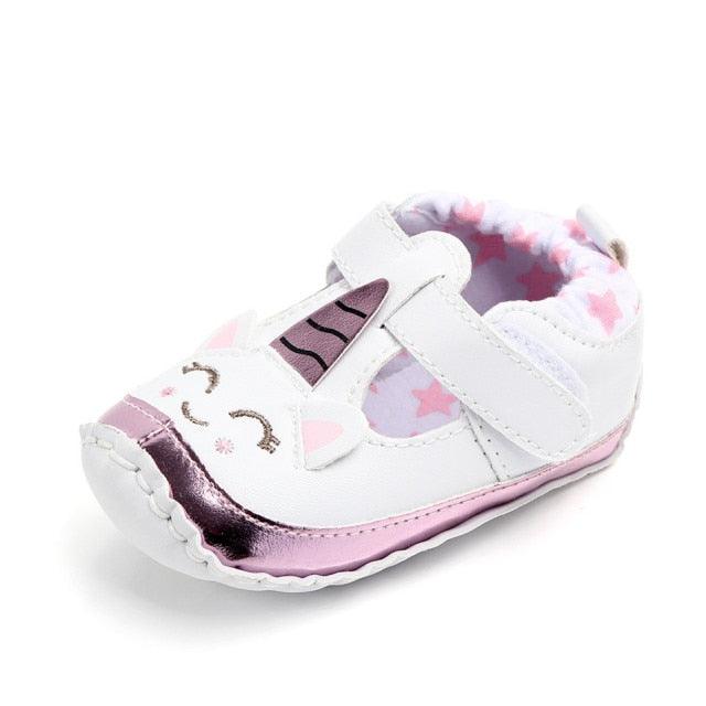 Chaussures souples licorne bébé
