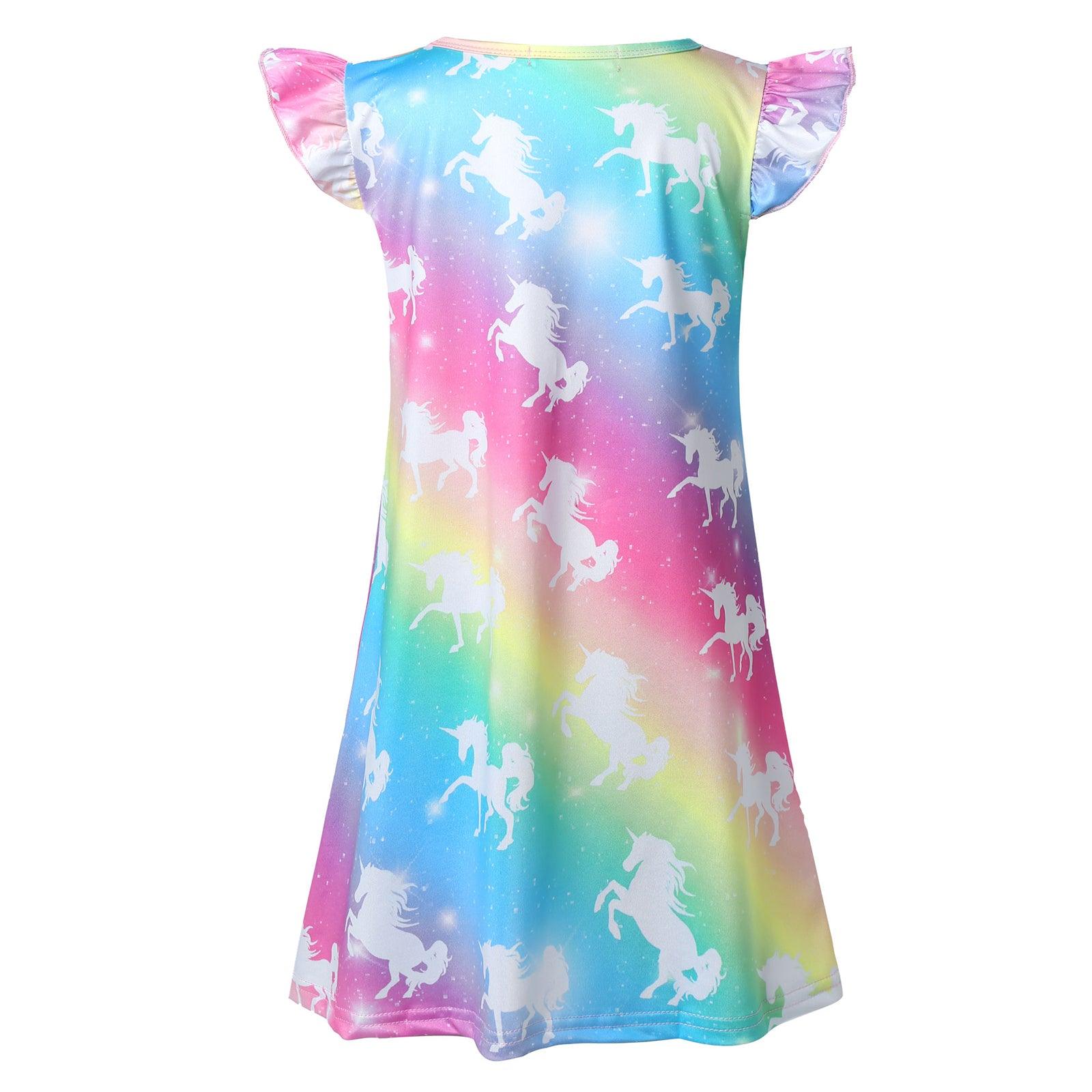 Nuisette arc-en-ciel licorne fille