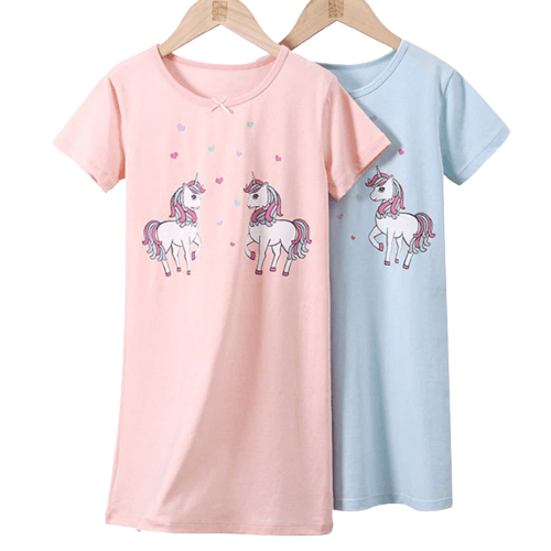 Chemise de nuit classique licorne fille