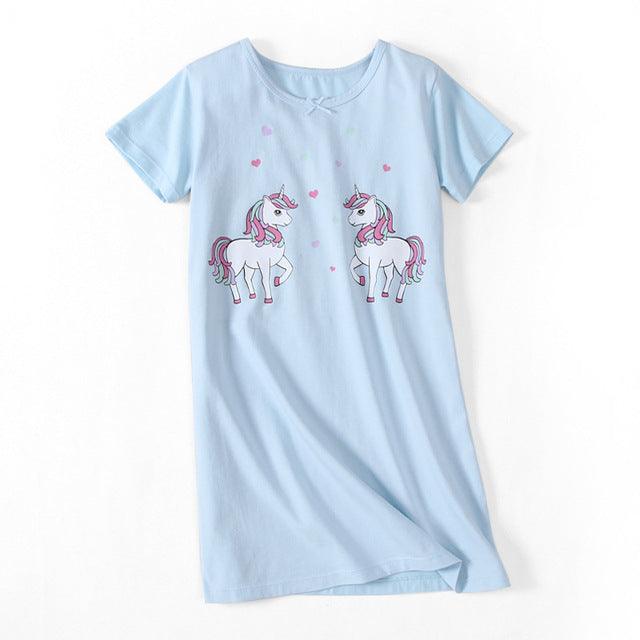 Chemise de nuit classique licorne fille - Licorne