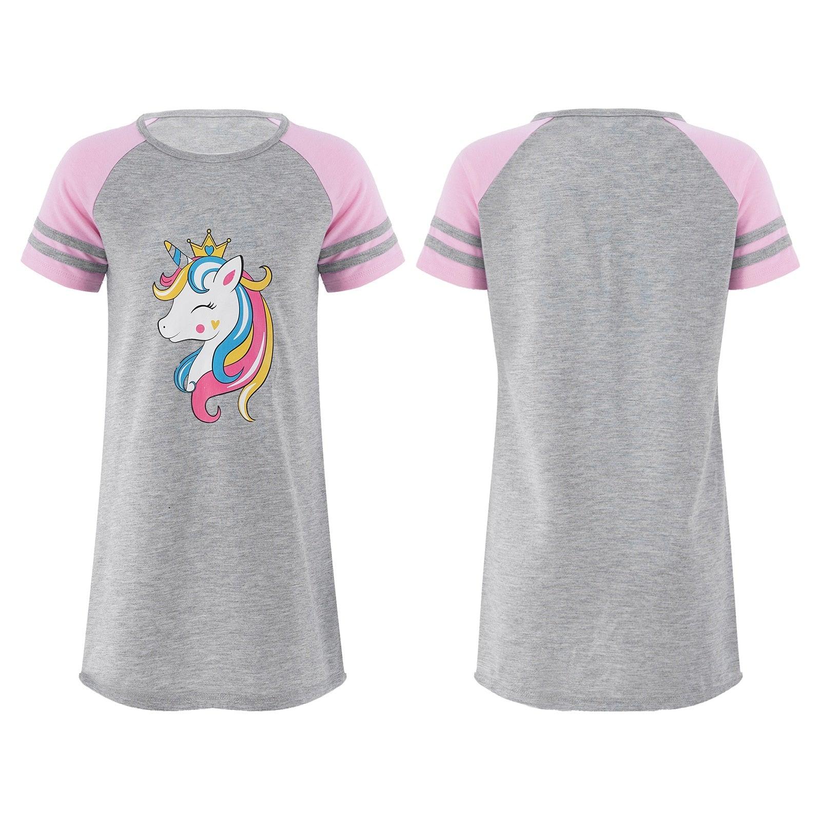 Chemise de nuit coton licorne