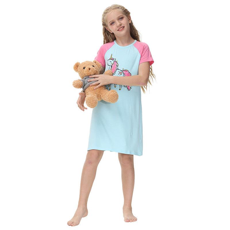 Chemise de nuit coupe large licorne - Licorne