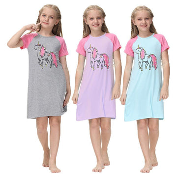 Chemise de nuit coupe large licorne