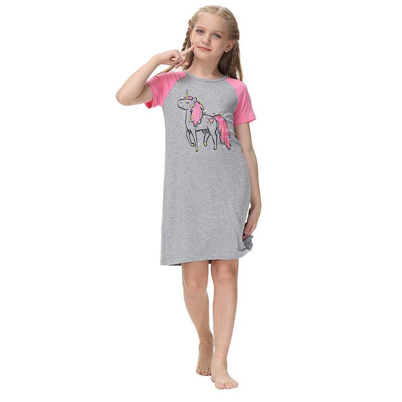 Chemise de nuit coupe large licorne - Licorne