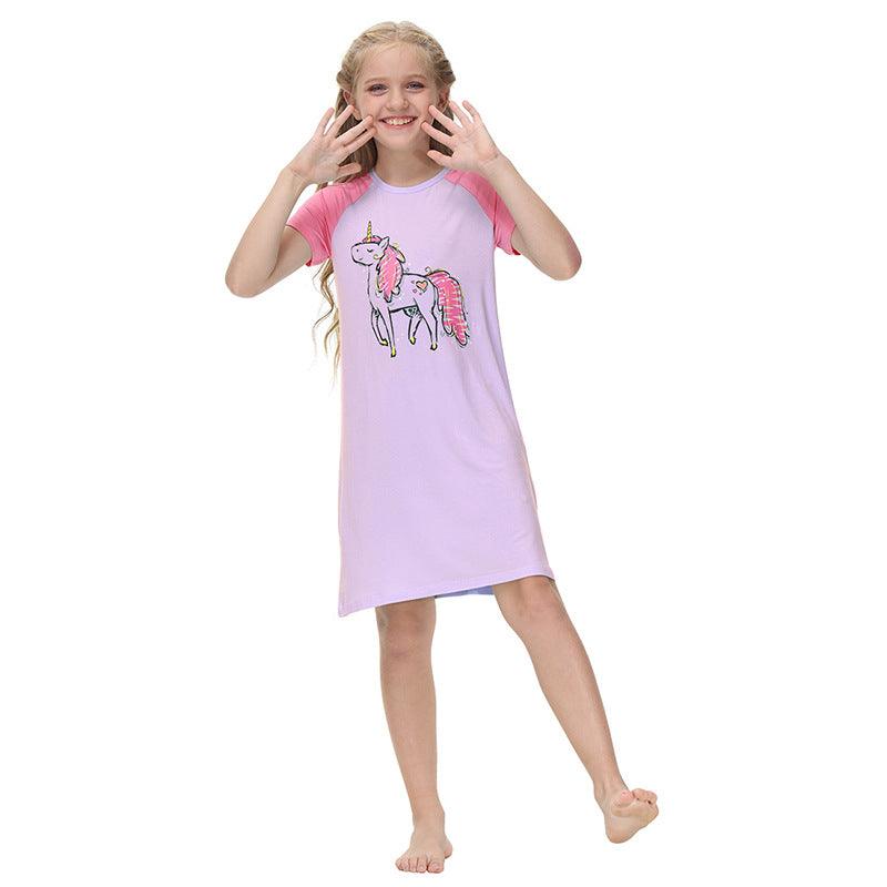 Chemise de nuit coupe large licorne - Licorne