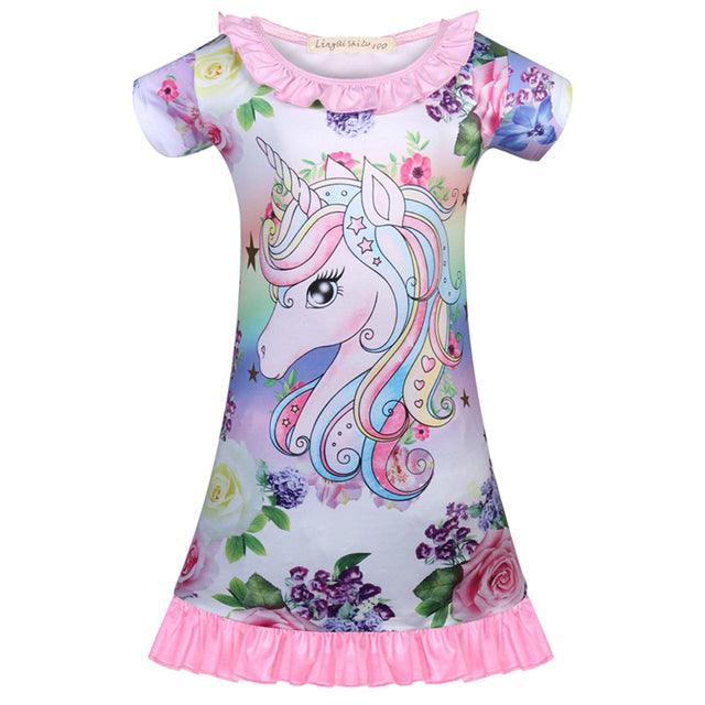 Chemise de nuit été licorne fille - Licorne
