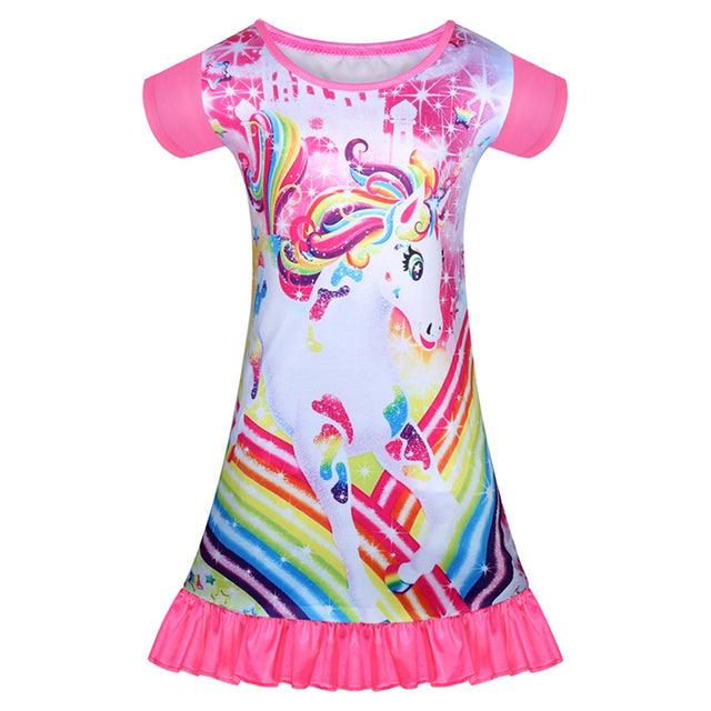 Chemise de nuit été licorne fille - Licorne