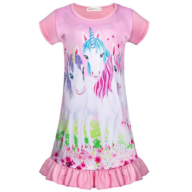 Chemise de nuit évasée licorne - Licorne