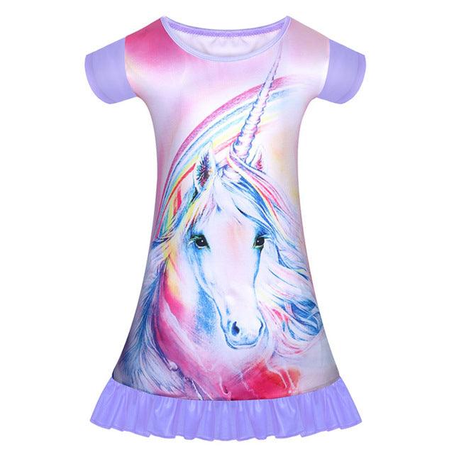 Chemise de nuit évasée licorne - Licorne