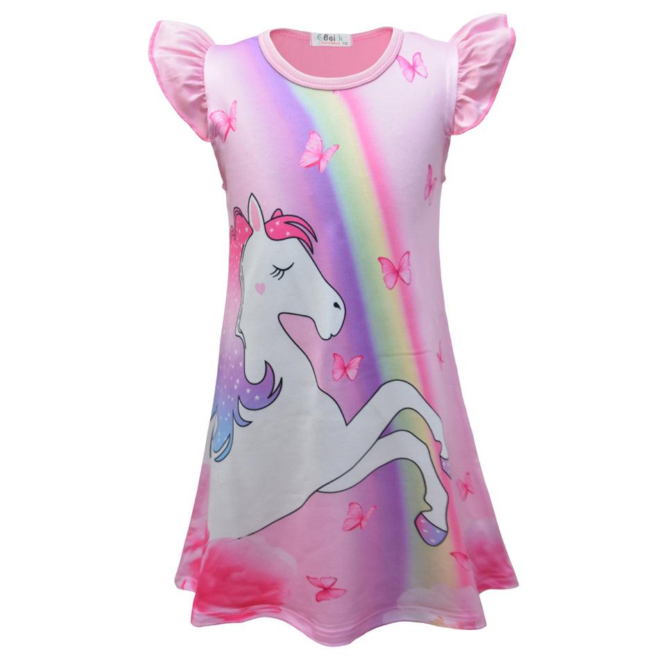 Chemise de nuit fluide licorne