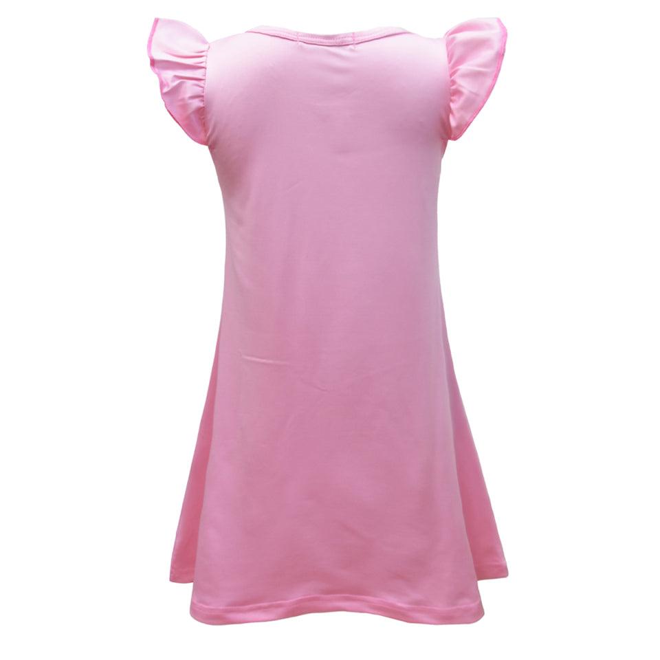 Chemise de nuit fluide licorne rose clair