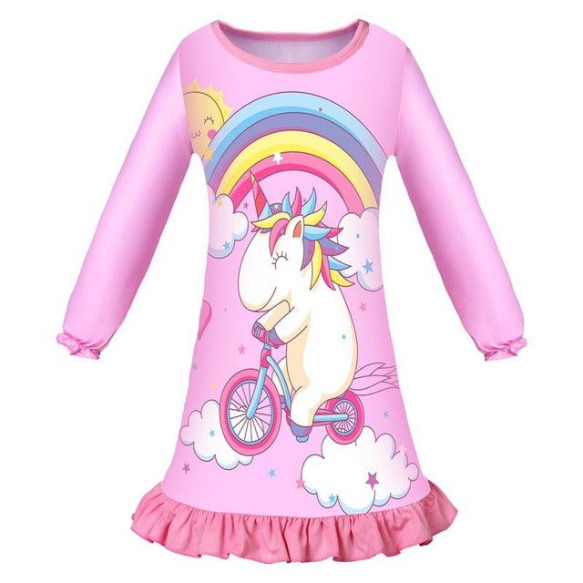 Nuisette hiver licorne fille rose clair