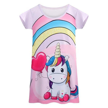 Chemise de nuit licorne amoureuse fille