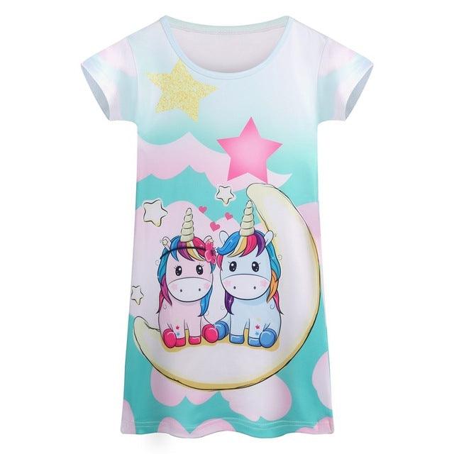 Chemise de nuit licorne amoureuse fille - Licorne