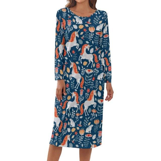 Chemise de nuit licorne femme