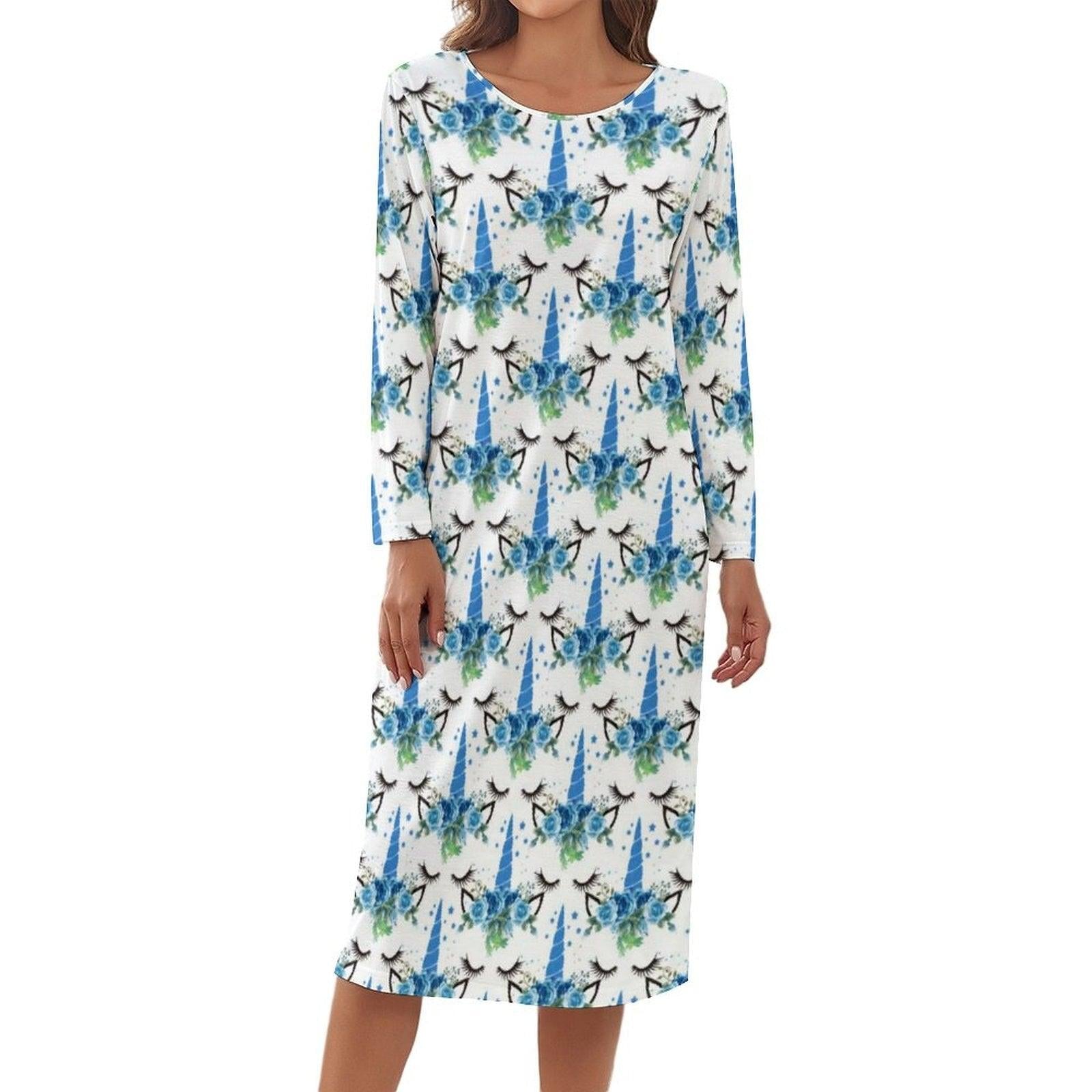 Chemise de nuit licorne manches longues femme - Licorne