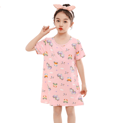 Chemise de nuit licorne rose