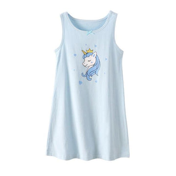 Chemise de nuit sans manche licorne