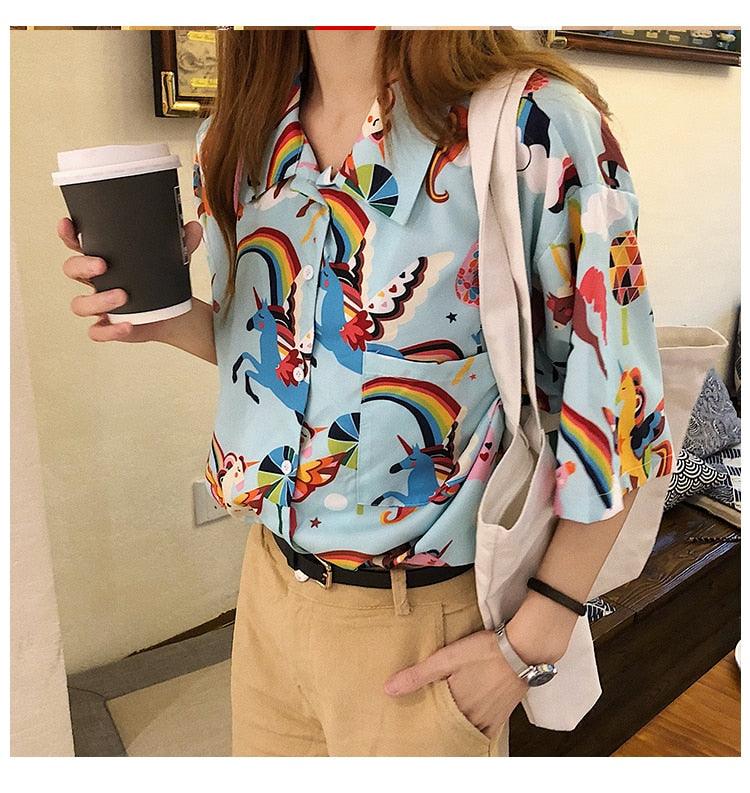 Chemise licorne femme - Licorne